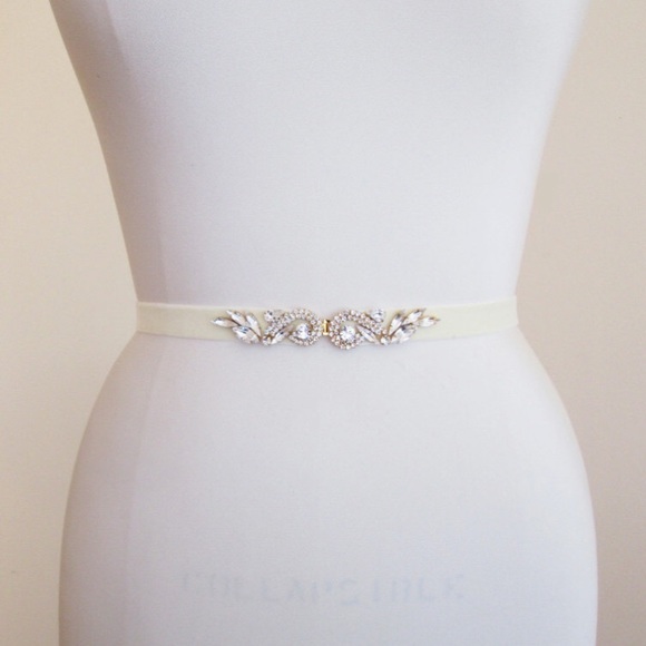 etsy Accessories - Swarovski Crystal Stretch Velvet Bridal Belt etsy Accessories - Swarovski Crystal Stretch Velvet Bridal Belt